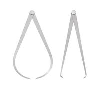 sourcing map 2pcs Firm Joint Inside/Outside Caliper 250mm 10 Inch Tool Steel Firm Friction Joint Internal Measurement Tool for Carving Shaping Modeling, Silver