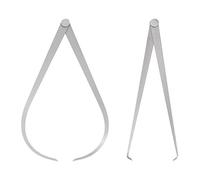 sourcing map 2pcs Firm Joint Inside/Outside Caliper 300mm 12 Inch Tool Steel Firm Friction Joint Internal Measurement Tool for Carving Shaping Modeling, Silver