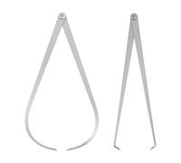 sourcing map 2pcs Firm Joint Inside/Outside Caliper 350mm 14 Inch Tool Steel Firm Friction Joint Internal Measurement Tool for Carving Shaping Modeling, Silver