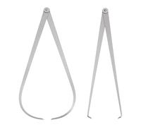 sourcing map 2pcs Firm Joint Inside/Outside Caliper 500mm 20 Inch Tool Steel Firm Friction Joint Internal Measurement Tool for Carving Shaping Modeling, Silver