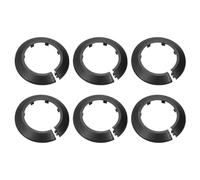 sourcing map 2Pcs Flange Pipe Cover Decoration with 63mm Outer Diameter, PP Plastic Radiator Escutcheon, Buckle Type Round Water Pipe Drain Line Cover, Black