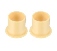 sourcing map 2Pcs Flanged Sleeve Bearing, Plastic Bushing ID 20mm x OD 23mm x Length 25mm POM Bushing, Yellow