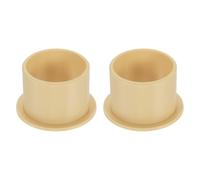 sourcing map 2Pcs Flanged Sleeve Bearing, Plastic Bushing ID 25mm x OD 28mm x Length 21mm POM Bushing, Yellow
