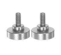 sourcing map 2pcs Flat Contact Points 10mm Dia 4.5mm Length M2.5 Thread 303 Stainless Steel for Dial Digital Indicator Depth Gauge Thickness Gauge