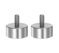 sourcing map 2pcs Flat Contact Points 10mm Dia 5mm Length M2.5 Thread 303 Stainless Steel for Dial Digital Indicator Depth Gauge Thickness Gauge