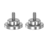 sourcing map 2pcs Flat Contact Points 12mm Dia 5mm Length M2.5 Thread 303 Stainless Steel for Dial Digital Indicator Depth Gauge Thickness Gauge