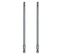 sourcing map 2pcs Flat Hex Head Screwdriver Bits H5 (5mm) Magnetic Tip 1/4" Hex Shank 150mm (6") Long S2 Steel Metric Hexagonal Screw Drivers Drill Bit Wrench Socket, Blue