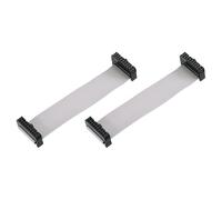 sourcing map 2Pcs Flat Ribbon Cable 18 Pins 2.54mm Pitch 10cm Length FC-FC | IDC Connector Dual Female Connector Flat Ribbon Cable Wire for Industrial Electronics,Grey