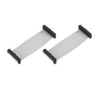 sourcing map 2Pcs Flat Ribbon Cable 30 Pins 2.54mm Pitch 10cm Length FC-FC | IDC Connector Dual Female Connector Flat Ribbon Cable Wire for Industrial Electronics,Grey