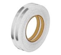 sourcing map 2Pcs Floor Tiles Silver Foil Lines Metallic Mirror Tape 0.4" x164 Ft Self Adhesive Decor Floor Wall Seam Sticker Waterproof Gap Sealing Tape for Kitchen Bathroom Cabinet