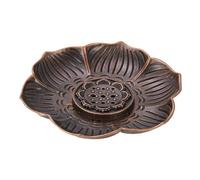 sourcing map 2pcs Flower Incense Holder, Incense Burner Holder, Plum 9 Holes, Gourd-Shape Ash Catcher for Yoga Room Living Room Bedroom Home Decor Copper