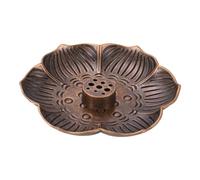 sourcing map 2pcs Flower Incense Holder, Incense Burner Holder Set, 9 Hole Shape Ash Catcher for Yoga Room Living Room Bedroom Home Decor Bronze
