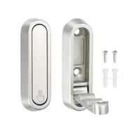 sourcing map 2Pcs Folding Coat Hooks, 2.87" Heavy Duty Foldable Wall Hooks Round Wall Mounted Towel Hook Space-Saving for Bathroom Kitchen Entryway Closet, Brushed Nickel