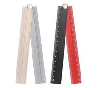 sourcing map 2pcs Folding Straight Ruler 30cm Metric Aluminum Alloy Protractor Foldable Angle Ruler Geometric Measuring Tool with Angle Line for Architects Artists Office, Black Red/Gold Silver