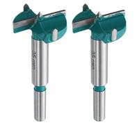 sourcing map 2pcs Forstner Drill Bit 1-3/8" (35mm) Tungsten Carbide Wood Drill Bit Hole Opener Cutter for Hinge Drilling Woodworking, Green
