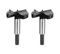 sourcing map 2pcs Forstner Drill Bit 2-1/8"(53mm) Tungsten Carbide Wood Drilling Bit Hinge Cutter with Hex Shank for Hardwood Softwood Plywood Woodworking Drilling