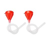 sourcing map 2pcs Fuel Funnel with Long Hose, Flexible Wide Mouth Plastic Oil Funnel Universal Filling Car Funnel for Engine Oil Gas Gasoline Diesel