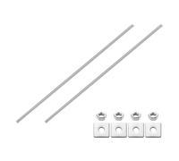 sourcing map 2Pcs Fully Threaded Rod, M8 x 300mm 304 Stainless Steel Silver