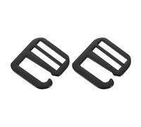 sourcing map 2Pcs G-Hook Webbing Buckles, 25mm Inner Length Flat Tri-Glide Adjustable Fasteners Slide Buckle for Backpack Luggage Belt Strap Webbing, Black