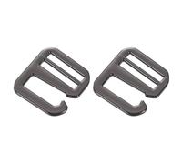 sourcing map 2Pcs G-Hook Webbing Buckles, 38mm Inner Length Flat Tri-Glide Adjustable Fasteners Slide Buckle for Backpack Luggage Belt Strap Webbing, Metallic Black