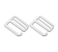sourcing map 2Pcs G-Hook Webbing Buckles, 50mm Inner Length Flat Tri-Glide Adjustable Fasteners Slide Buckle for Backpack Luggage Belt Strap Webbing, Gray