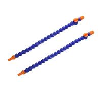 sourcing map 2Pcs G1/2" Thread Flexible Water Oil Coolant Pipe Hose, 500mm Plastic Adjustable Round Nozzle Cooling Pipe Hose with Switch and Internal Tube for Lathe CNC Water Cooling System