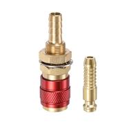 sourcing map 2pcs Gas & Water Quick Connector for Tube Inner Dia 6mm with Hose for TIG 12 18 20 27 Quick Connect Fittings Welding Torch Gas Release, Red