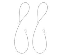 sourcing map 2Pcs Gate Latch Cable Pull, 11 Inch Stainless Steel Adjustable Gate Latch Pull String Fence Gate Lock Opener for Wooden Fences, Gate, Garden, Backyard Door, Silver