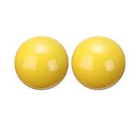 sourcing map 2pcs Gazing Globe Decor Ball 2 inch 51mm Garden Sphere Polished Hollow Ball, Seamless Stainless Steel Gazing Ball, Smooth Mirror Globe for Garden Home Decor, Bright Yellow