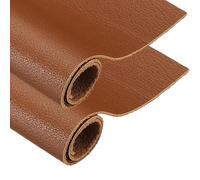 sourcing map 2Pcs Genuine Leather Sheet, 7.9" x 11.8" Cowhide Full Grain Leather Pieces, Pre Cut Sheets for Crafting, Sewing, Tooling, Sheath Making, Tan