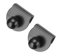 sourcing map 2pcs Glass Door Pull Handles, Iron Door Clips Pull Handles with Screw Shower Glass Door Knob Handles for 5-8mm Glass Display Cabinet Furniture Cabinet Drawer Black