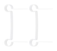 sourcing map 2Pcs Glass Hinge Replacement Parts, Shower Doors Hinge Glass Hinge Replacement Parts Glass Hinge Gasket Integral Rubber Ring for Glass Door Cupboard Cabinet Door, White