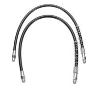 sourcing map 2Pcs Grease Gun Hose 19.8" 10000 PSI Spring Flex High Pressure Quick Release Grease Replacement with Coupler 1/8" NPT Threads for Grease Gun, Black