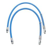 sourcing map 2Pcs Grease Gun Hose 19.8" 10000 PSI Spring Flex High Pressure Quick Release Grease Replacement with Coupler 1/8" NPT Threads for Grease Gun, Blue