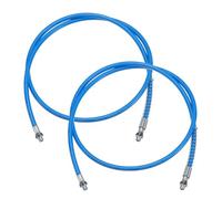 sourcing map 2Pcs Grease Gun Hose 59" 10000 PSI Spring Flex High Pressure Quick Release Grease Replacement with Coupler 1/8" NPT Threads for Grease Gun, Blue