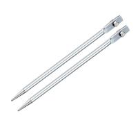 sourcing map 2pcs Ground Rod Cold Galvanized Grounding Pin 1.6ft Straight Single Hole Grounding Stake for Antenna Satellite Dish Electric Fence
