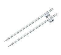 sourcing map 2pcs Ground Rod Cold Galvanized Grounding Pin 2.6ft Straight Welding Plate Double Hole Grounding Stake for Antenna Satellite Dish Electric Fence