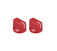 sourcing map 2Pcs Guitar Ampere Effect Pedal Knobs Pointer Control Knobs with Set Screw Aged Red