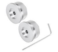 sourcing map 2PCS Guitar Knobs Metal, Volume Tone Control Dome Knobs 6 x 38 x 20 mm Potentiometer Knobs with Wrench for Electric Guitar Bass, Silver