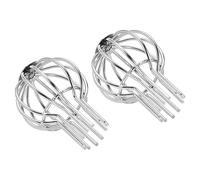 sourcing map 2Pcs Gutter Guard, 3 Inch 304 Stainless Steel Down Pipe Gutter Balloon Guard Filter Strainer for Leaves Roof Screen
