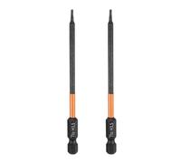 sourcing map 2pcs H1.5 Hex Head Drill Bit Wrench 1.5mm Metric Flat Tip 1/4" Hex Shank 100mm (4") Long Magnetic Black Phosphate Hexagonal Screw Driver Socket Industrial Screwdriver Power Bits