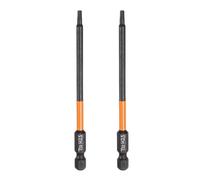 sourcing map 2pcs H2.5 Hex Head Drill Bit Wrench 2.5mm Metric Flat Tip 1/4" Hex Shank 100mm (4") Long Magnetic Black Phosphate Hexagonal Screw Driver Socket Industrial Screwdriver Power Bits