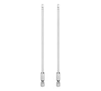 sourcing map 2Pcs H3 Flat Hex Head Screwdriver Bit 3mm Magnetic Tip 6" (150mm) Long 1/4" Hex Shank Metric Driver Drill Bit Wrench for Hexagonal Head Socket Screws Bolts