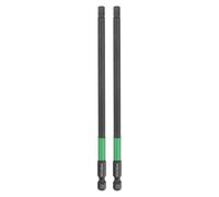 sourcing map 2pcs H5 Flat Hex Head Screwdriver Bit 5mm Metric Tip 1/4" Hex Shank 150mm (6") Long Magnetic Hexagonal Screw Drill Bit Wrench Black Phosphate S2 Steel Power Driver Socket