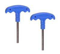 sourcing map 2pcs H6 T-Handle Hex Key Wrench 6mm S2 Steel T-Key Inner Hexagon Spanner Repair Tool