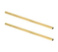 sourcing map 2Pcs H62 Brass Round Tube, 12mm OD 0.57mm Wall Thickness 300mm Length Seamless Precision Straight Pipe Tubing for DIY Projects Crafts Gardening Industry Precision Applications