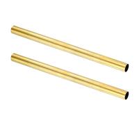 sourcing map 2Pcs H62 Brass Round Tube, 17mm OD 0.5mm Wall Thickness 300mm Length Seamless Precision Straight Pipe Tubing for DIY Projects Crafts Gardening Industry Precision Applications