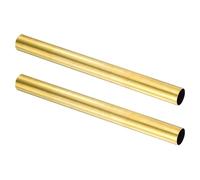 sourcing map 2Pcs H62 Brass Round Tube, 18mm OD 0.5mm Wall Thickness 200mm Length Seamless Precision Straight Pipe Tubing for DIY Projects Crafts Gardening Industry Precision Applications
