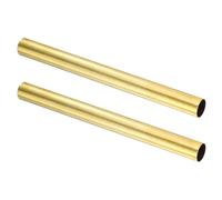 sourcing map 2Pcs H62 Brass Round Tube, 19mm OD 0.5mm Wall Thickness 200mm Length Seamless Precision Straight Pipe Tubing for DIY Projects Crafts Gardening Industry Precision Applications