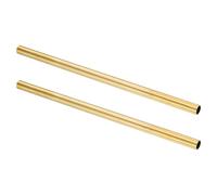 sourcing map 2Pcs H62 Brass Round Tube, 9.5mm OD 0.5mm Wall Thickness 200mm Length Seamless Precision Straight Pipe Tubing for DIY Projects Crafts Gardening Industry Precision Applications